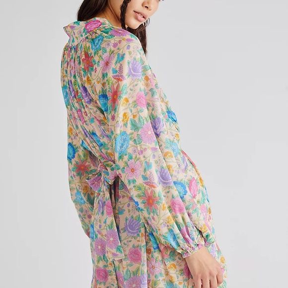 Free People Spell Mossy High Neck Mini Dress NWT Size Small - Picture 2 of 12